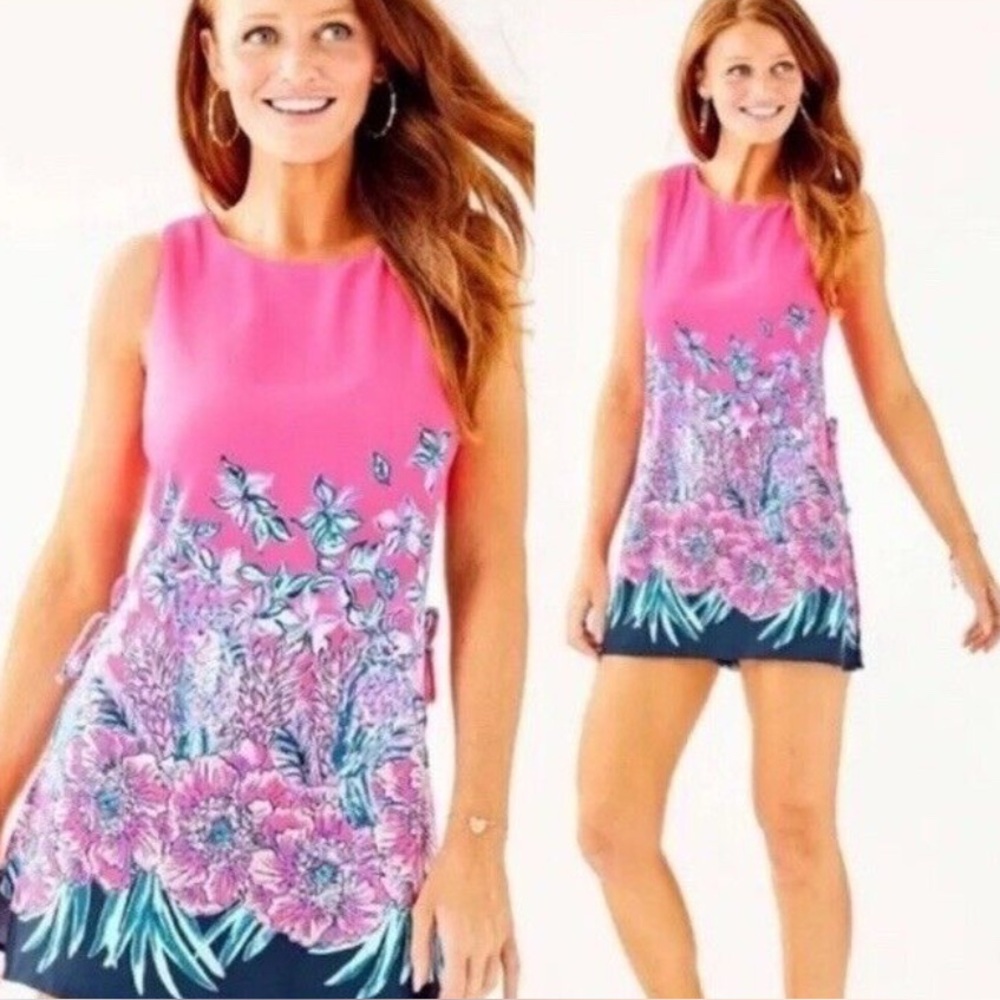 Lilly Pulitzer Pink Floral Mini Romper